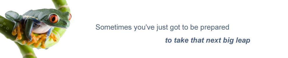 Image of A frog about to take that next big leap